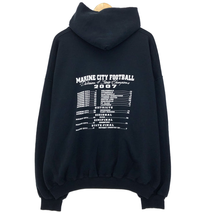 Russell University of Michigan Back Print College Sweatshirt Pullover Hoodie Men's XXL /eaa408575