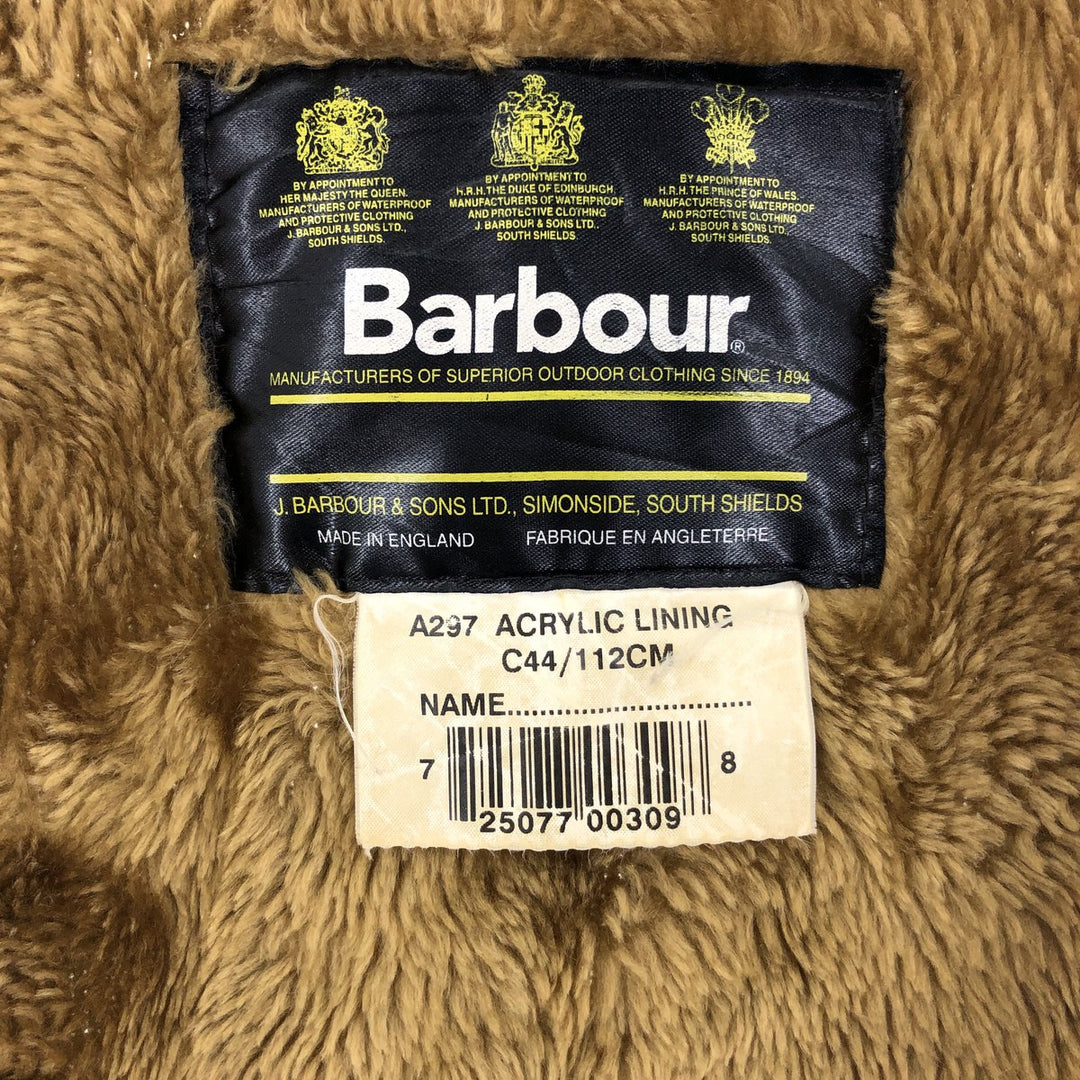 90'S Barbour A297 ACRYLIC LINING pile liner vest made in England C44/44.1" Men's L Vintage /eaa408709