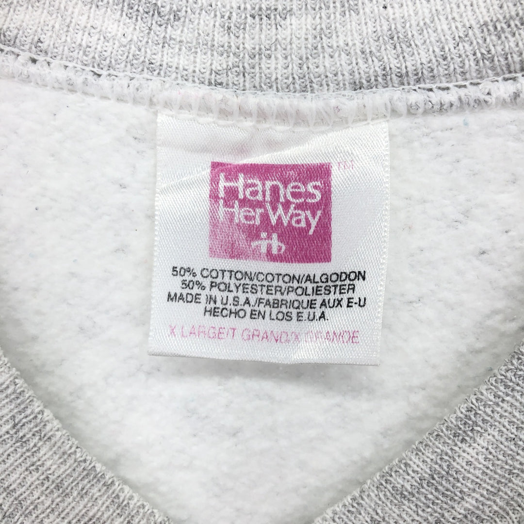 90'S Hanes Her Way plain blank sweatshirt, made in USA, women's XL, vintage /eaa408810