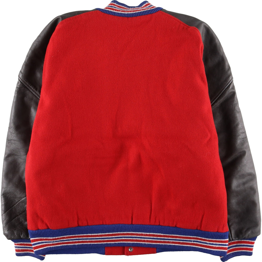 Leather sleeve wool varsity jacket award jacket varsity jacket men's XL /eaa408978