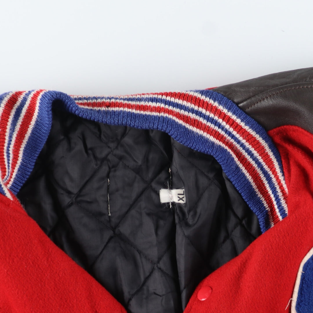 Leather sleeve wool varsity jacket award jacket varsity jacket men's XL /eaa408978