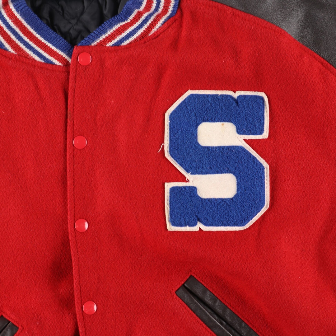 Leather sleeve wool varsity jacket award jacket varsity jacket men's XL /eaa408978