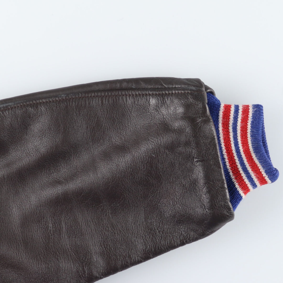 Leather sleeve wool varsity jacket award jacket varsity jacket men's XL /eaa408978