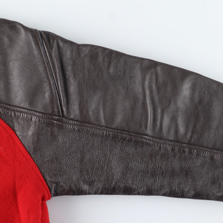 Leather sleeve wool varsity jacket award jacket varsity jacket men's XL /eaa408978