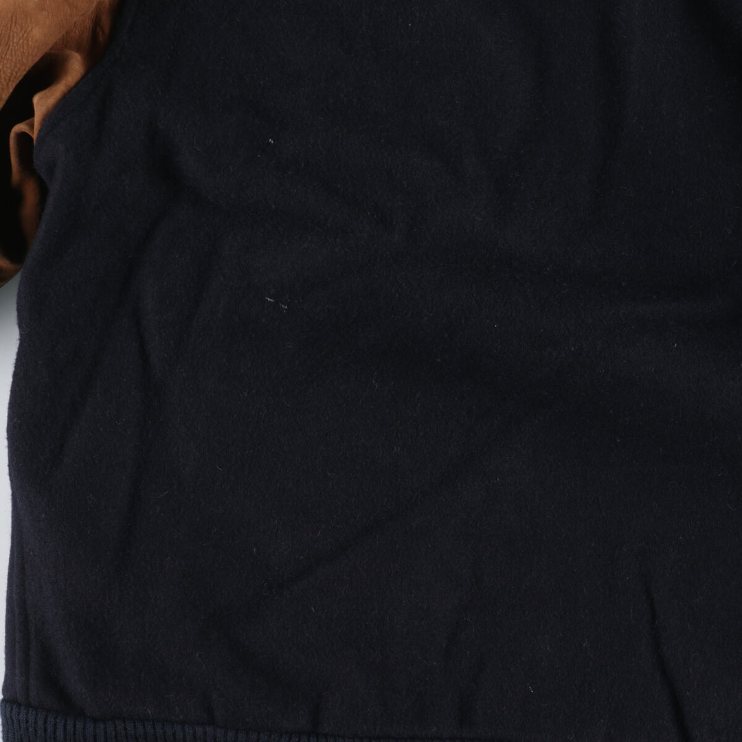 saxon leather sleeve wool varsity jacket award jacket varsity jacket made in canada men's xl /eaa408979