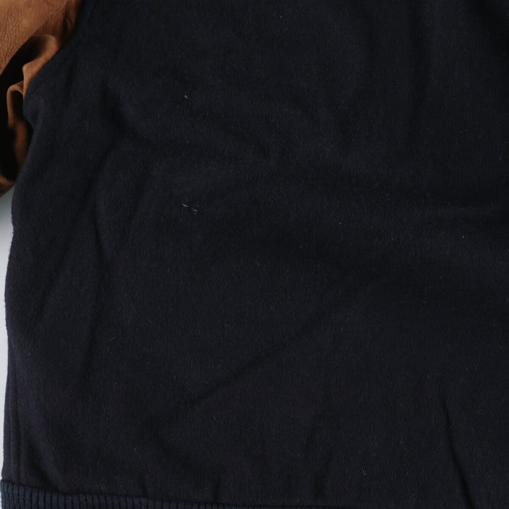 saxon leather sleeve wool varsity jacket award jacket varsity jacket made in canada men's xl /eaa408979