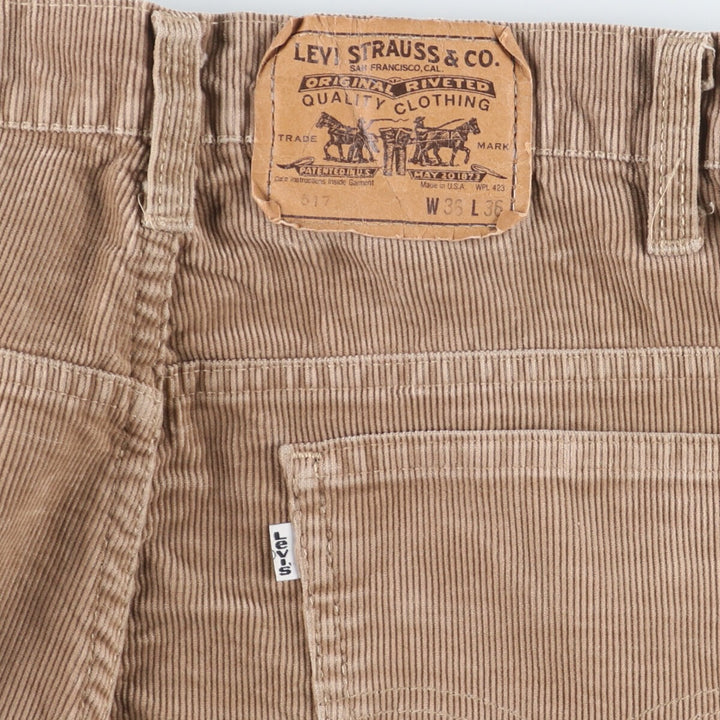 90'S Levi's 517 Bootcut Corduroy Pants Made in USA Men's W36 Vintage /eaa409051