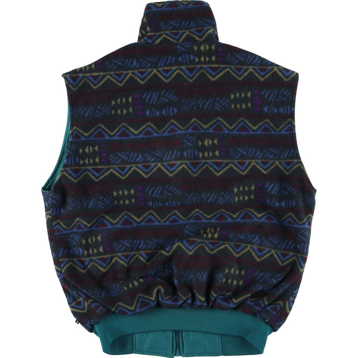 90'S Columbia Reversible All-Over Print Nylon x Fleece Vest Men's M Vintage /eaa409173