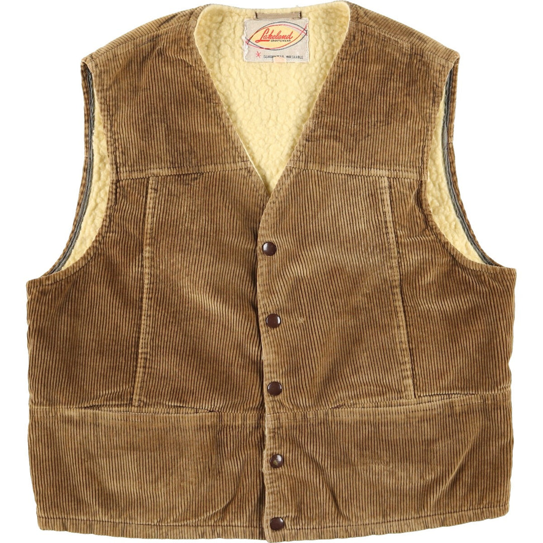 LAKELAND Corduroy Boa Vest Men's Medium Vintage /eaa409176