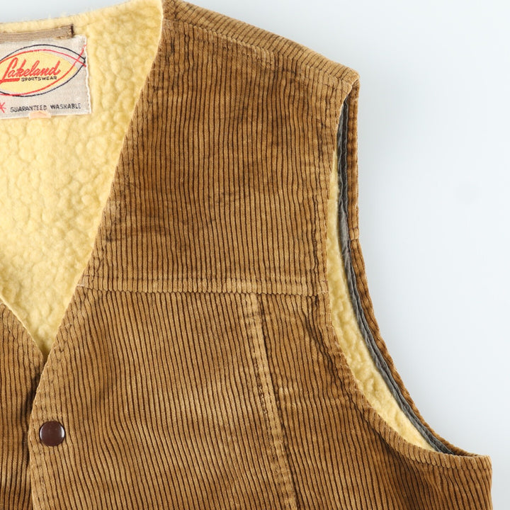 LAKELAND Corduroy Boa Vest Men's Medium Vintage /eaa409176