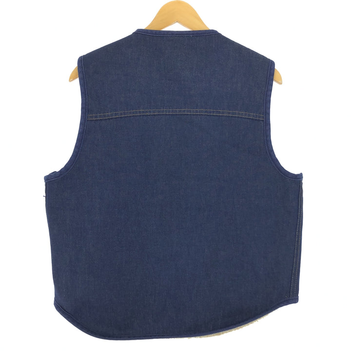 70s~ Carhartt denim fleece vest, men's L, vintage / eaa409198