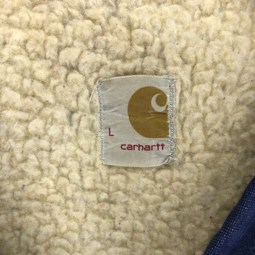 70s~ Carhartt denim fleece vest, men's L, vintage / eaa409198