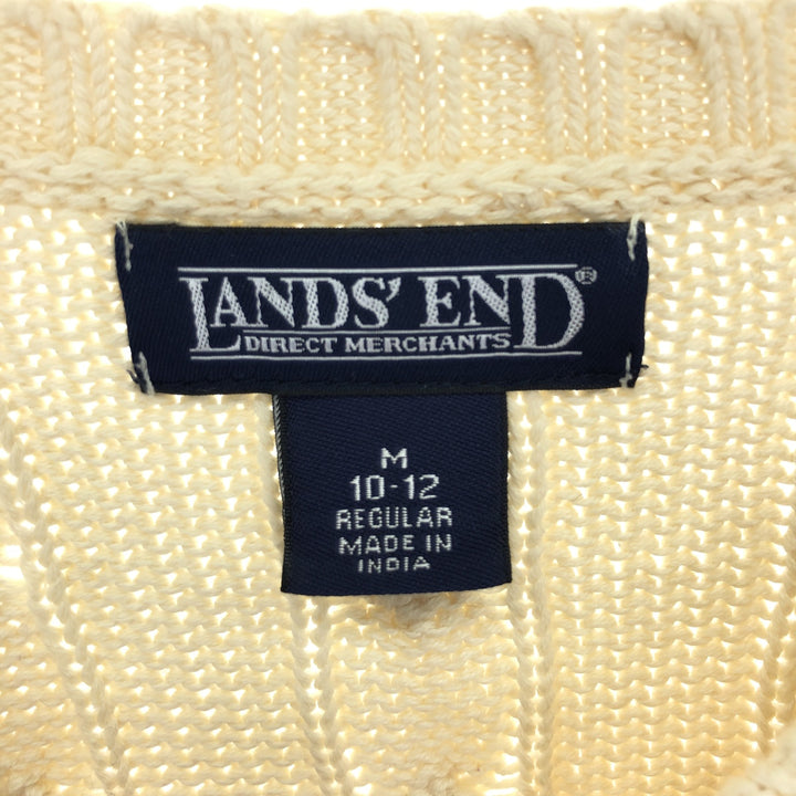 LANDS'END Cotton Knit Sweater Women's M /eaa409243