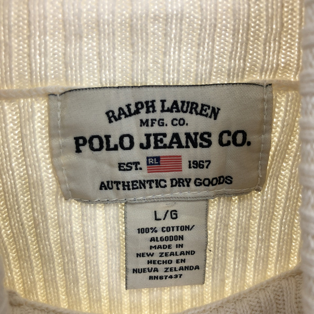 90'S Ralph Lauren POLO JEANS COMPANY cotton knit sweater women's L vintage /eaa409244