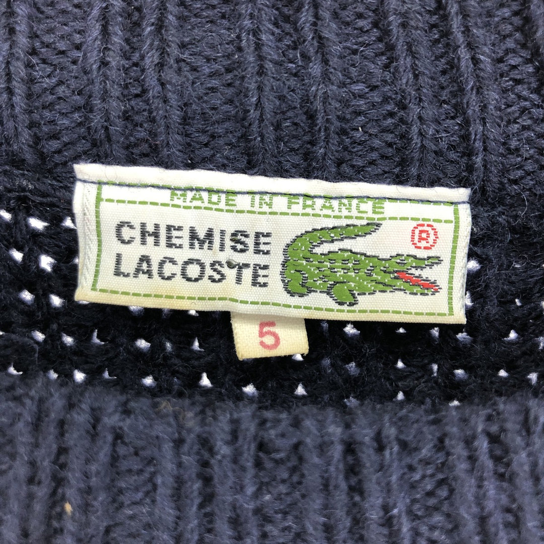 70'S Lacoste French Lacoste Cable Knit Acrylic x Wool Knit Sweater Made in France 5 Men's XL Vintage /eaa409385