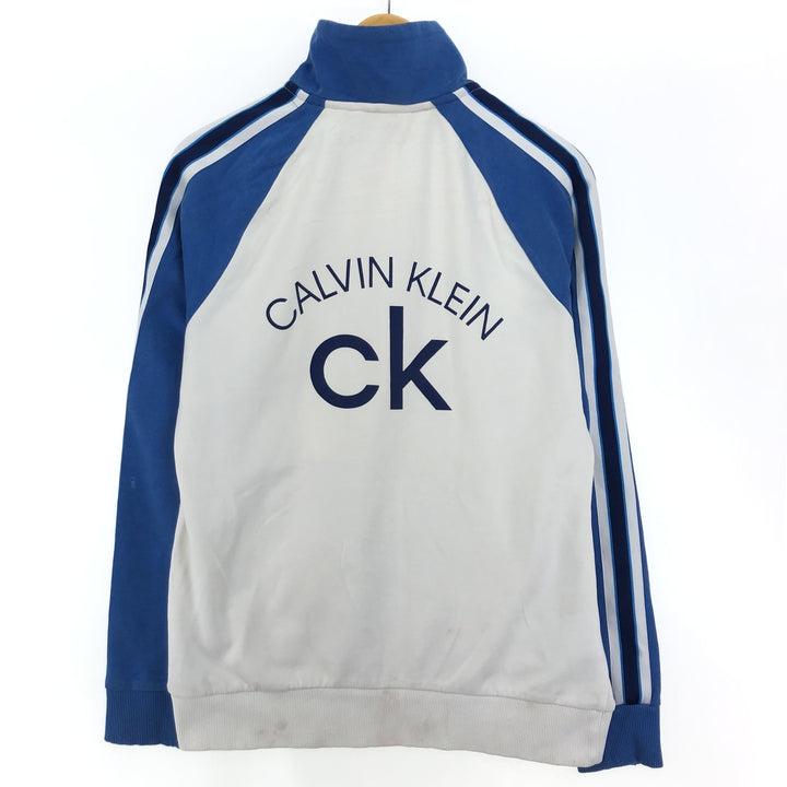 Calvin Klein Tech Jersey Back Print Full Zip Sweatshirt Trainer Men's M /eaa409426