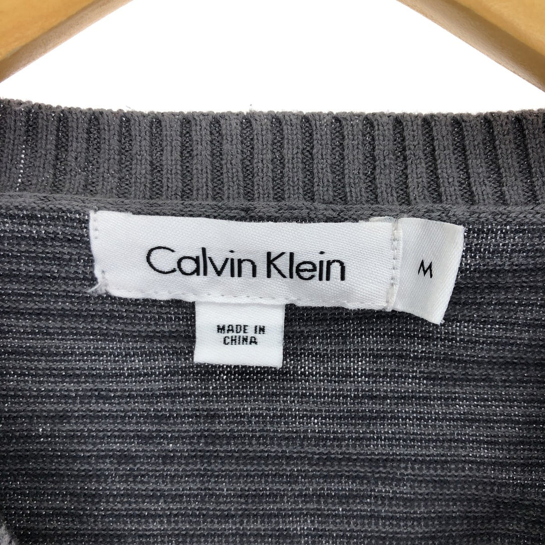 Calvin Klein All-over Print V-neck Cotton Knit Vest Men's M /eaa409493