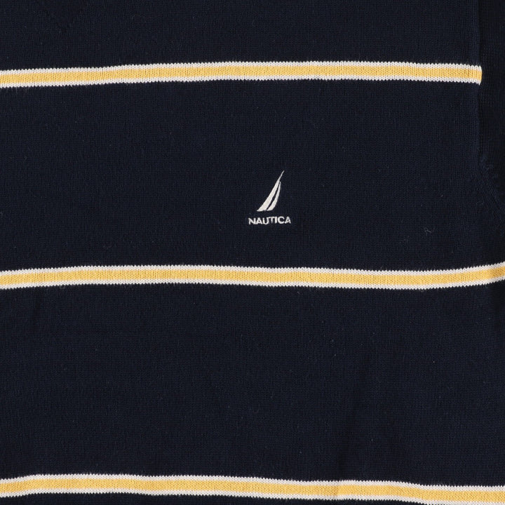 NAUTICA Striped Pattern Cotton Knit Sweater Men's L /eaa409587