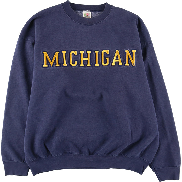 90'S Fruit of the Loom University of Michigan Sweatshirt, Made in USA, Men's XXL, Vintage /eaa409636