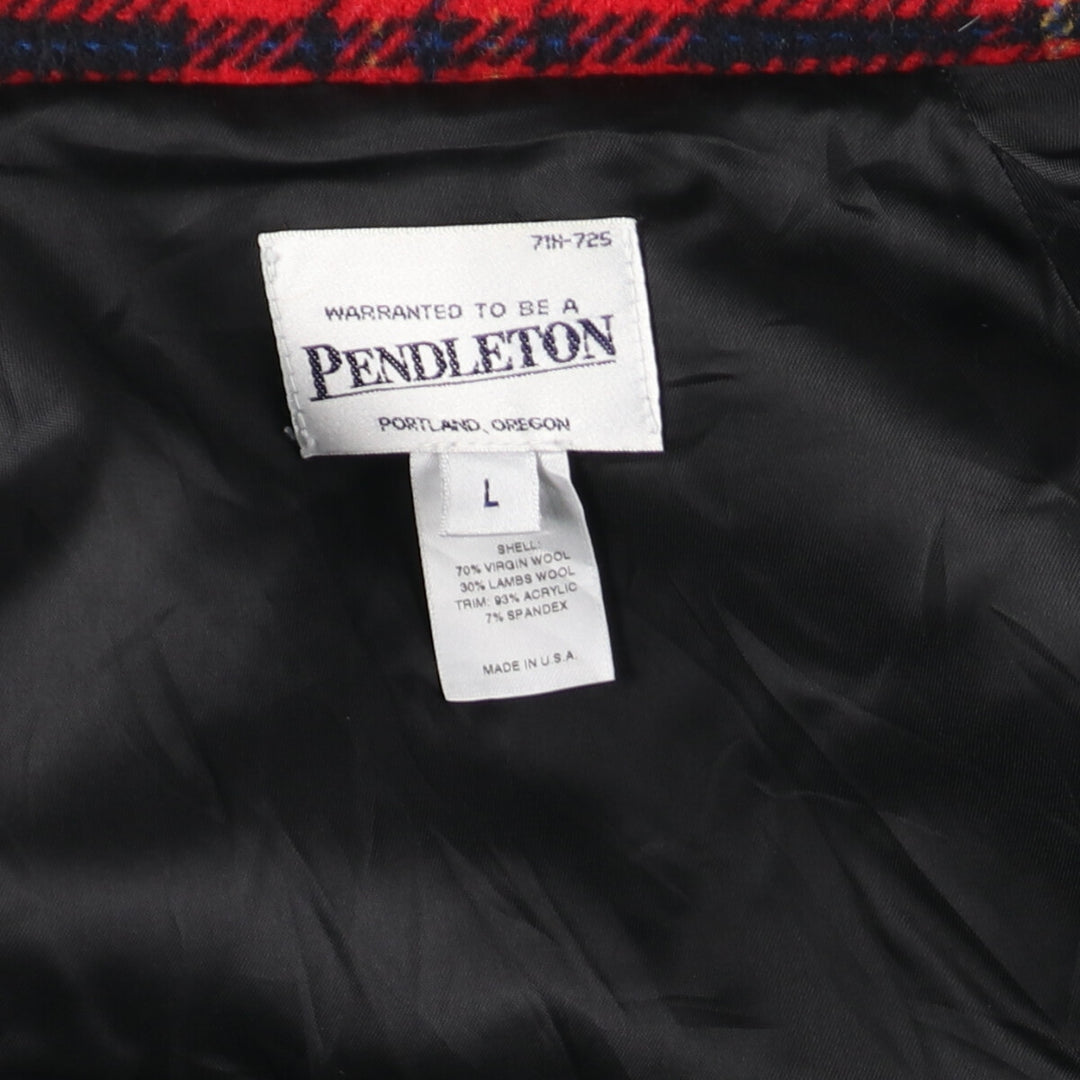 Pendleton Check Pattern Wool Blouson Made in USA Men's L /eaa409679