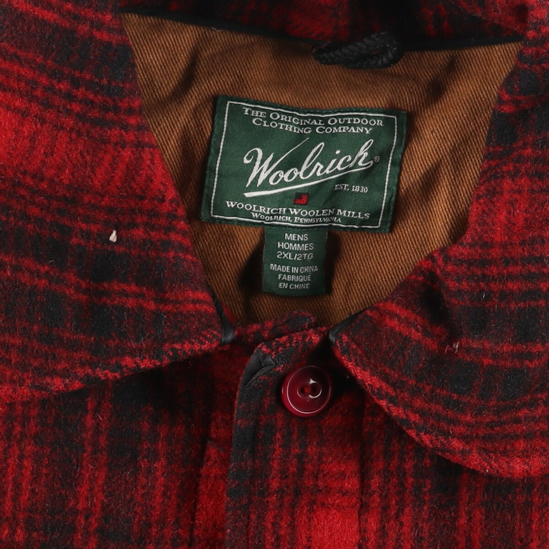 WOOLRICH Mackinaw Jacket Check Pattern Wool Hunting Jacket Men's XXL /eaa409698