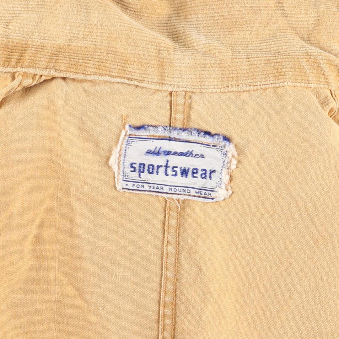 50s~ all erather sportswear duck hunting jacket men's L vintage /eaa409722