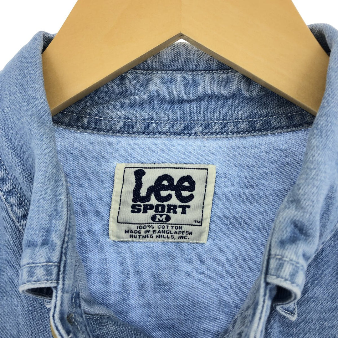 90'S Lee SPORT NFL DALLAS COWBOYS Dallas Cowboys Long Sleeve Button Down Denim Shirt Men's M Vintage /eaa409783