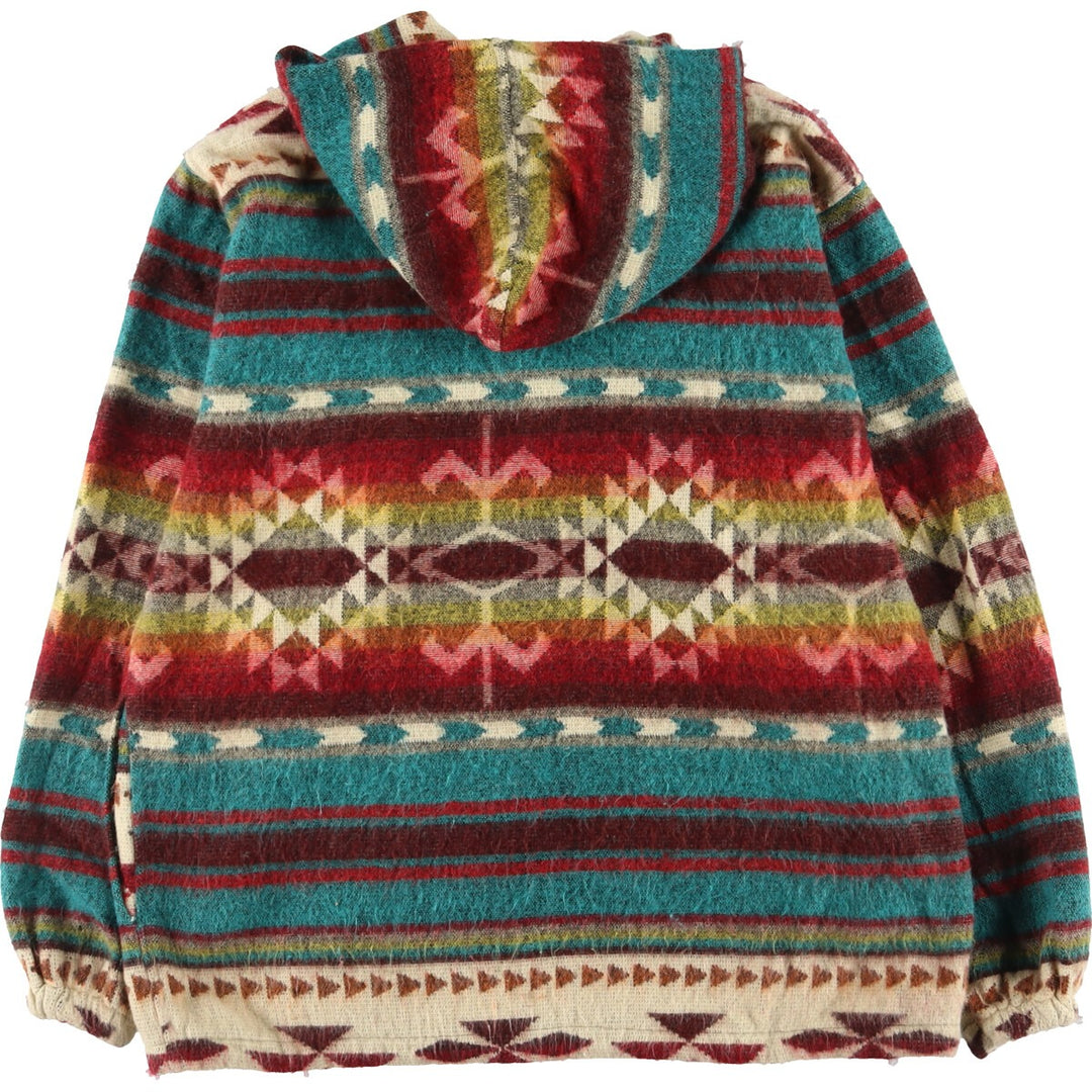 ARTESANIASSUMAG MAKI all-over print wool hoodie made in Ecuador men's M /eaa409857