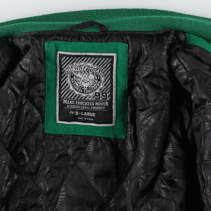 Akademiks Faux Leather Sleeve Wool Varsity Jacket Award Jacket Varsity Jacket Men's XL /eaa409951