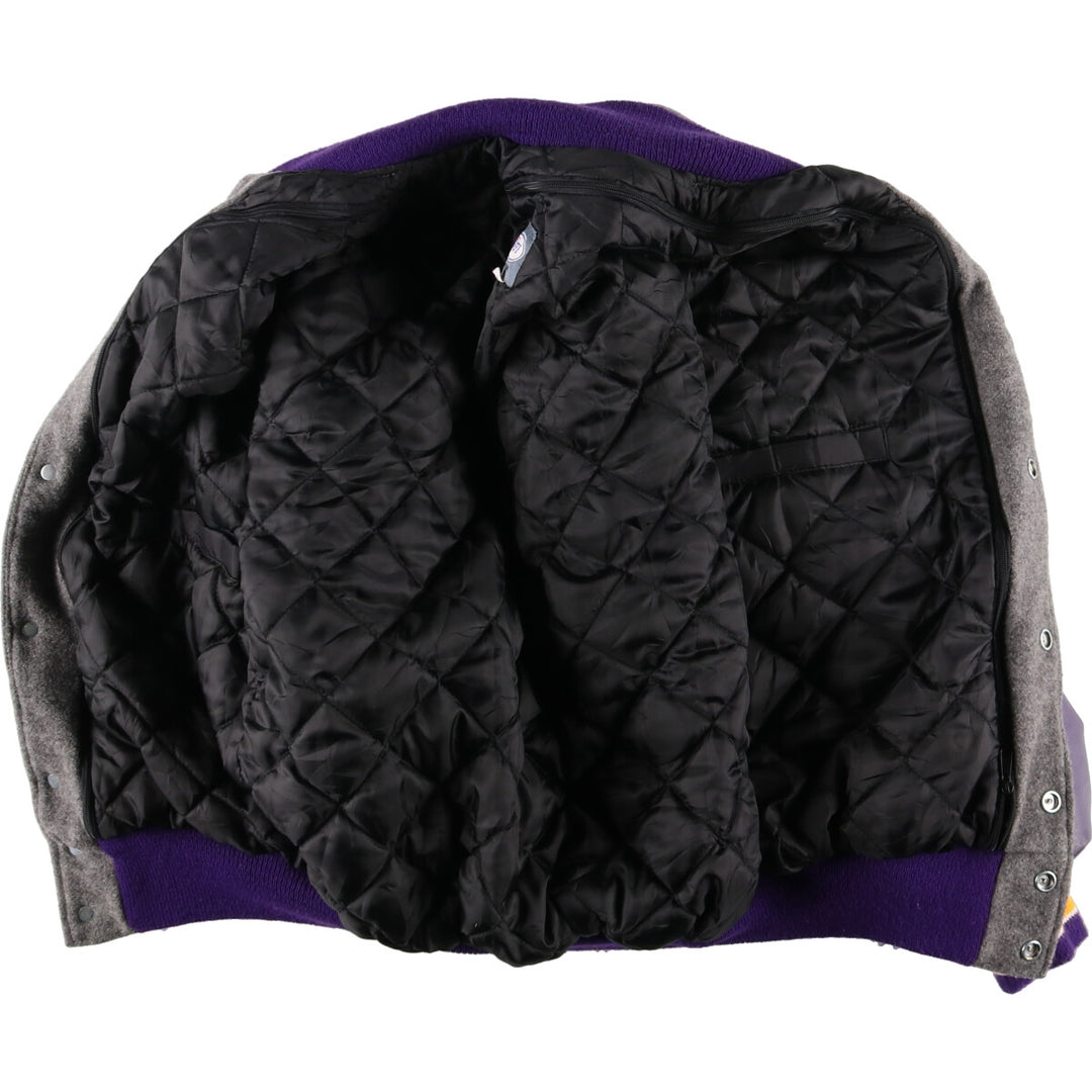 NEFF Faux Leather Wool Varsity Jacket Award Jacket Varsity Jacket Men's M /eaa409952