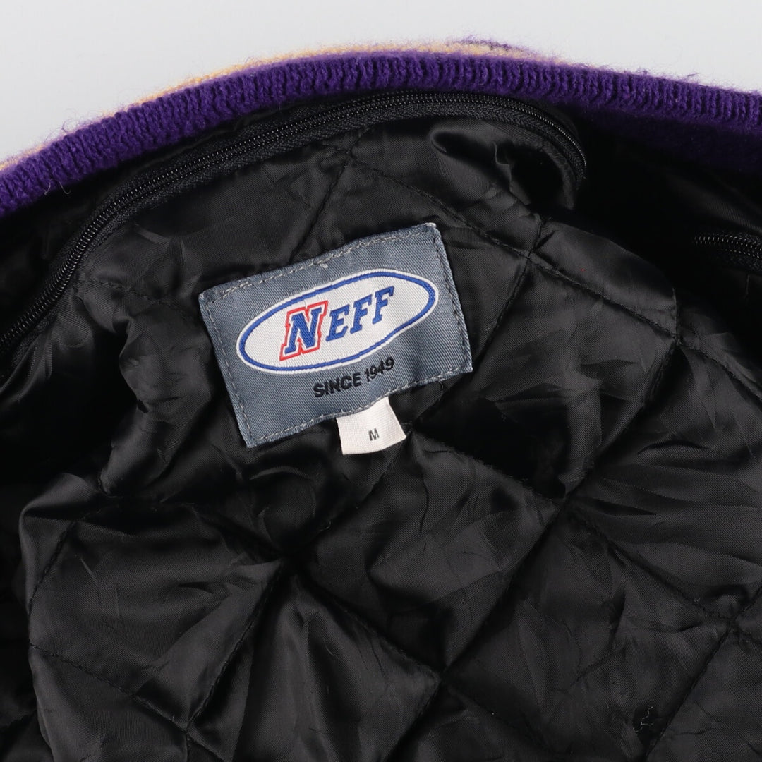 NEFF Faux Leather Wool Varsity Jacket Award Jacket Varsity Jacket Men's M /eaa409952