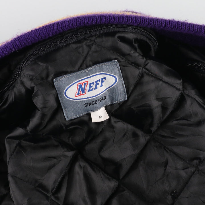 NEFF Faux Leather Wool Varsity Jacket Award Jacket Varsity Jacket Men's M /eaa409952