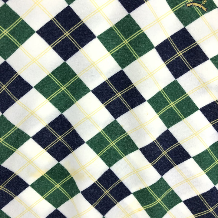 90'S Tommy Hilfiger Argyle Pattern Short Sleeve Polo Shirt Men's L Vintage cotton white type Vintage Second Hand