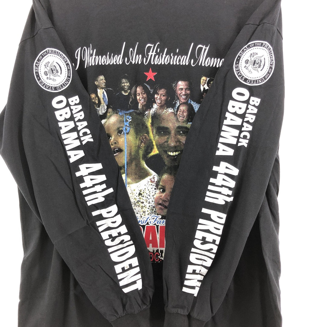 ALSTYLE BARACK OBAMA Barack Obama Long T-shirt Long T Men's XL /eaa410245