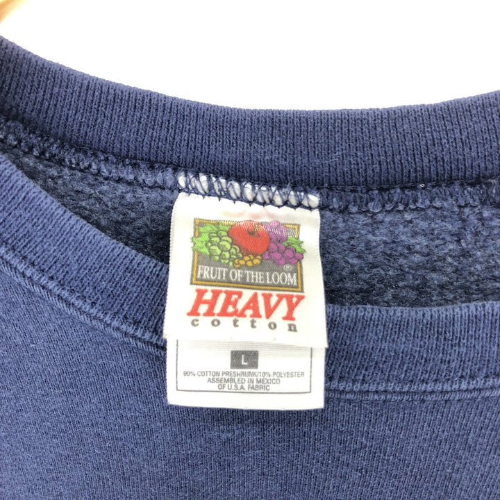 00'S Fruit of the Loom Heavy Cotton Printed Sweatshirt, Men's L /eaa410289