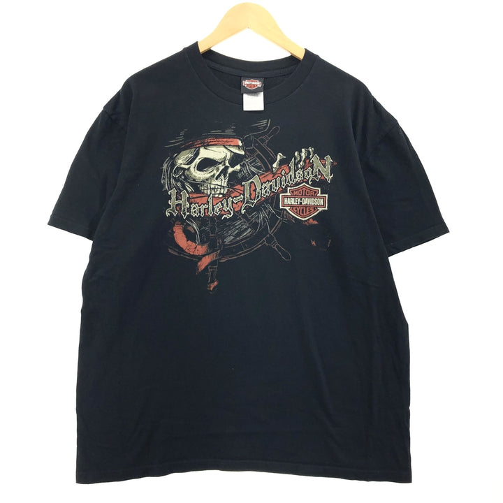 00'S Harley-Davidson Skull Pattern Motorcycle Bike T-shirt Men's XL /eaa410362