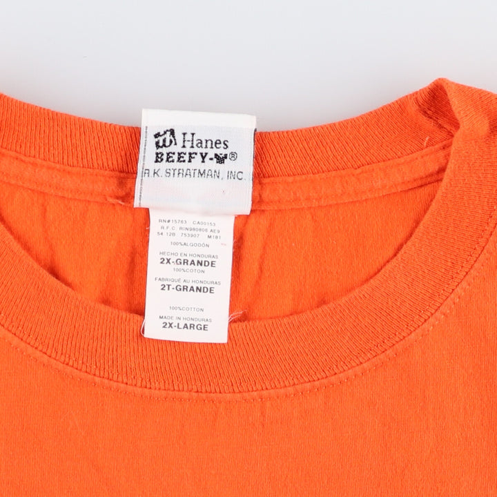 Harley-Davidson Hanes Motorcycle Bike T-shirt Men's XXL cotton orange type Vintage Second Hand