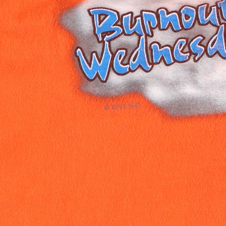 Harley-Davidson Hanes Motorcycle Bike T-shirt Men's XXL cotton orange type Vintage Second Hand