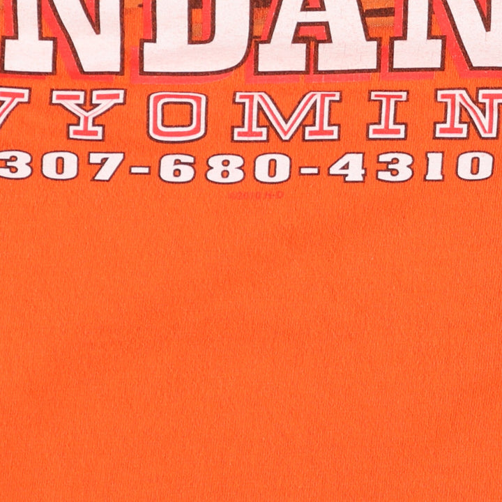 Harley-Davidson Hanes Motorcycle Bike T-shirt Men's XXL cotton orange type Vintage Second Hand