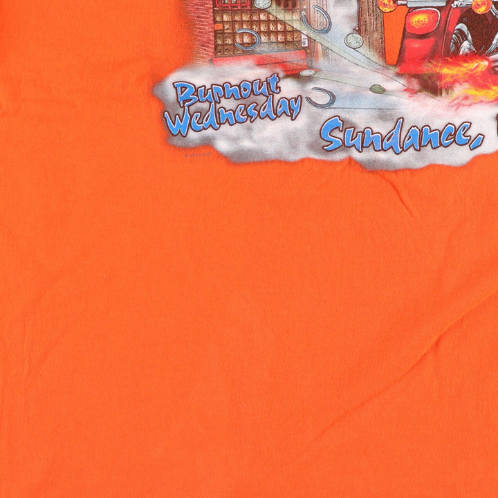 Harley-Davidson Hanes Motorcycle Bike T-shirt Men's XXL cotton orange type Vintage Second Hand