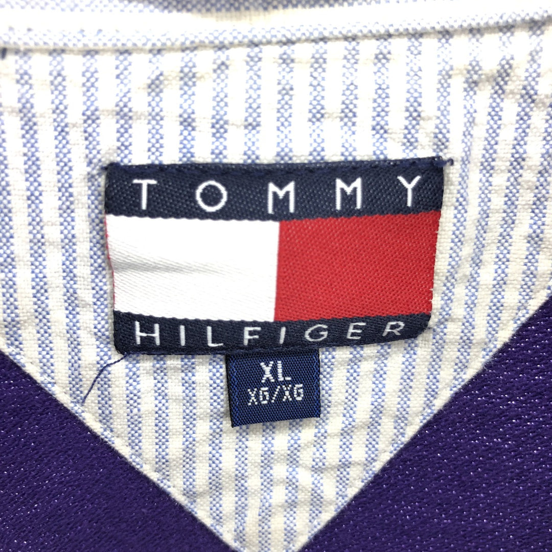 90'S Tommy Hilfiger short sleeve polo shirt, men's XL size, vintage /eaa410401