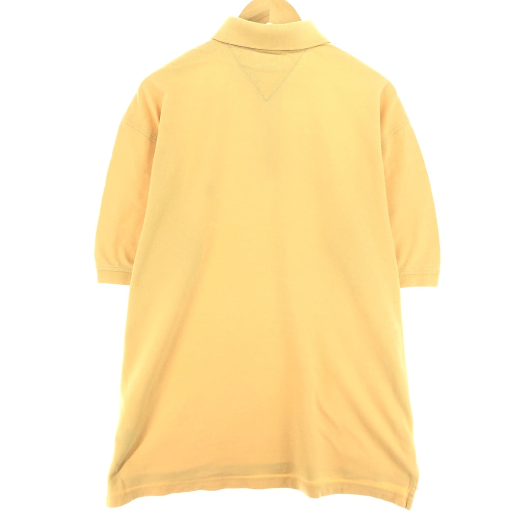 00'S Tommy Hilfiger short sleeve polo shirt men's XL cotton yellow type Vintage Second Hand