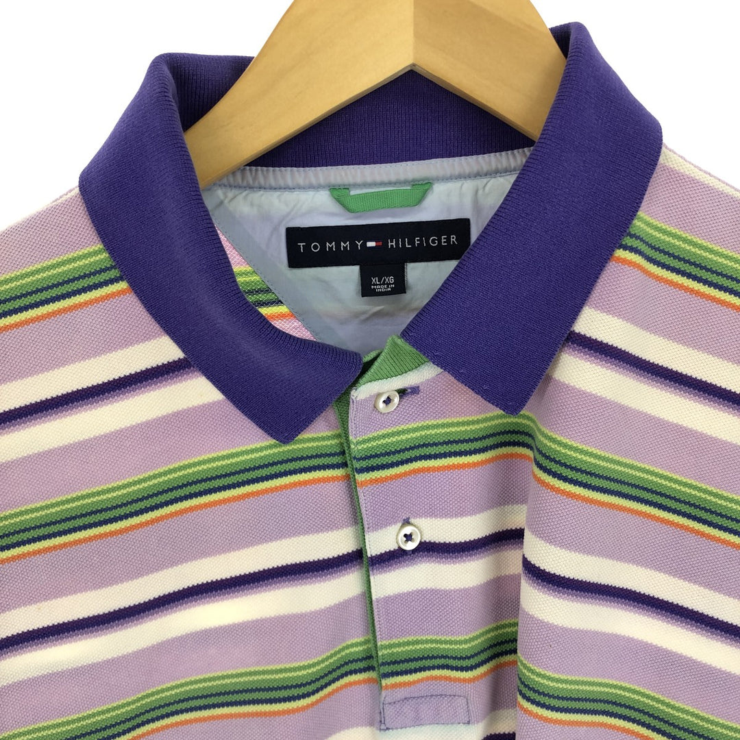 Tommy Hilfiger Multi-border short sleeve striped polo shirt Men's XL /eaa410415