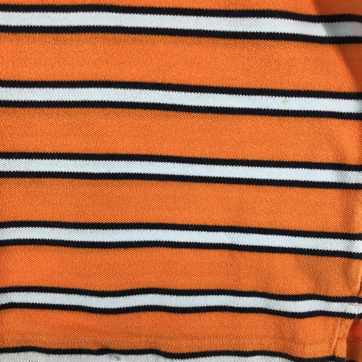 90'S Tommy Hilfiger Multi-border short sleeve striped polo shirt Men's XL Vintage cotton orange type Vintage Second Hand
