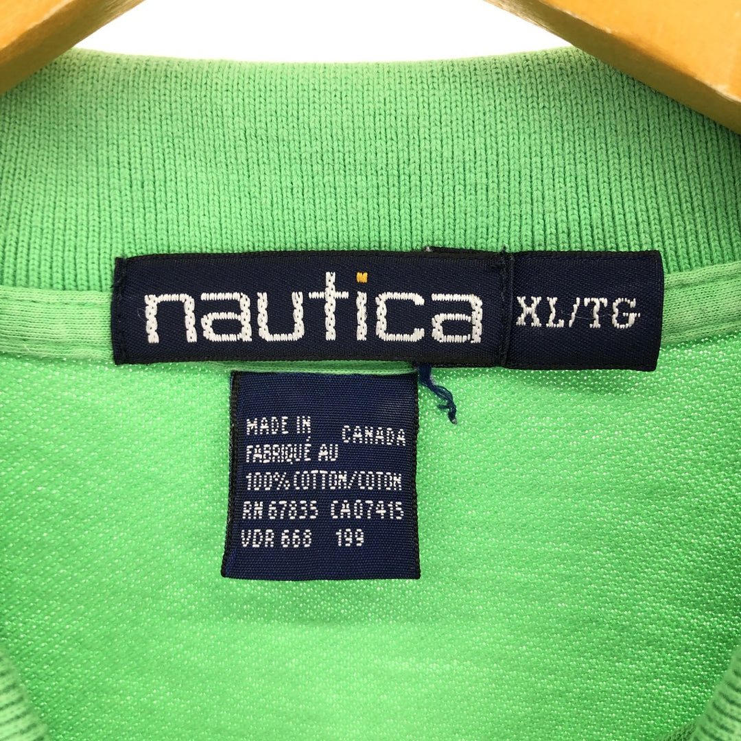 90'S NAUTICA short sleeve polo shirt made in Canada, men's XL size, vintage /eaa410453