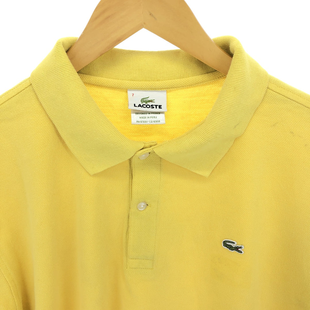 Lacoste LACOSTE French design short sleeve polo shirt No. 7 Men's XXL equivalent / eaa410459