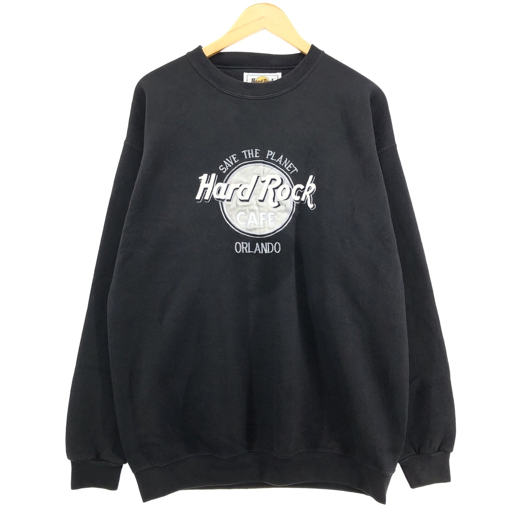 90'S Hard Rock Cafe ORLANDO Advertising Sweatshirt Trainer Made in USA Men's L Vintage /eaa410471