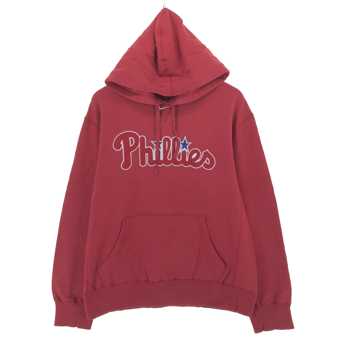 00'S Nike TEAM MLB Philadelphia Phillies Center Logo Sweat Pullover Hoodie Men's L size / eaa410516