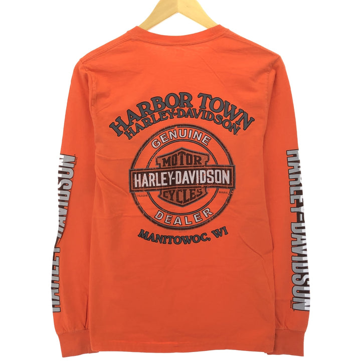 Harley-Davidson HANES back print long T-shirt, men's size S / eaa410582