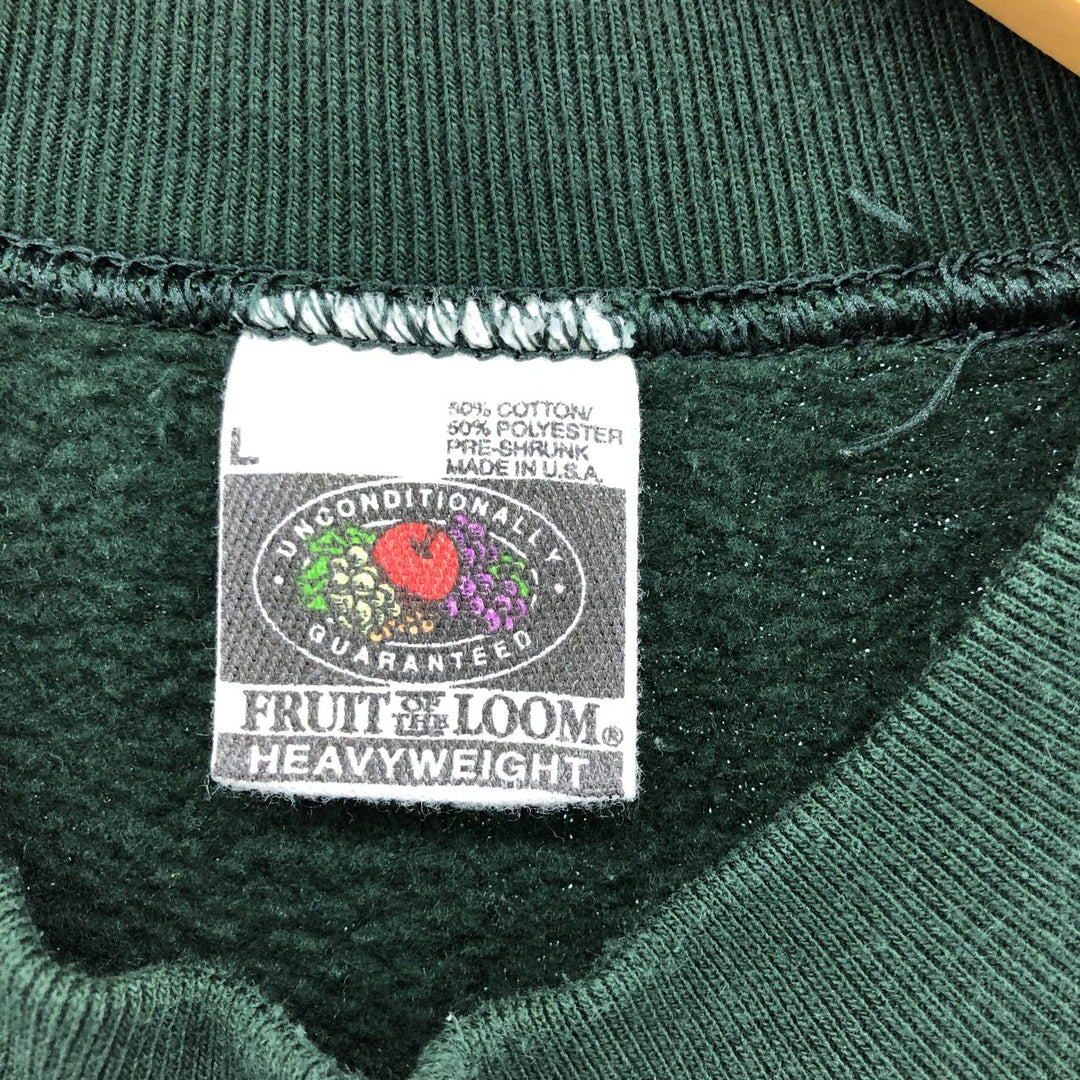 90'S Fruit of the Loom printed sweatshirt, made in the USA, men's size L, vintage /eaa410591